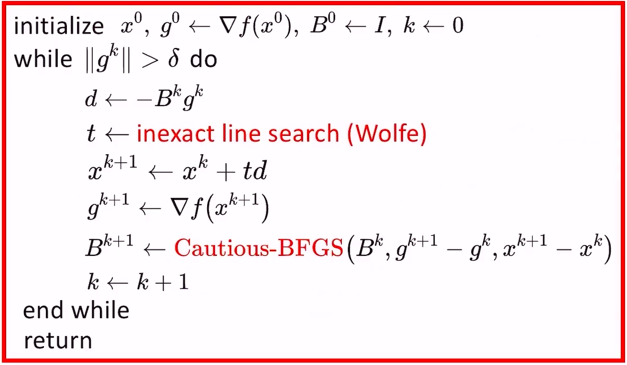 BFGS for nonconvex